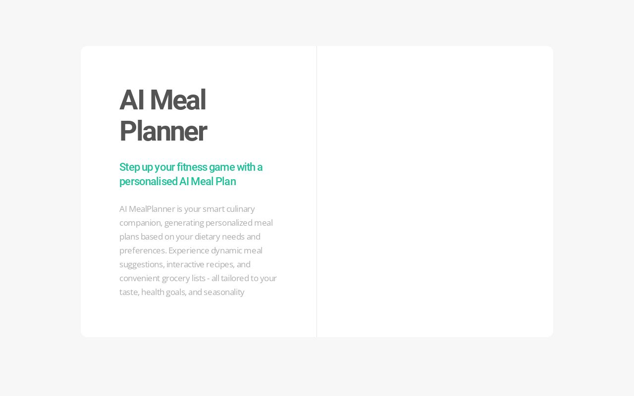 AI Meal Planner