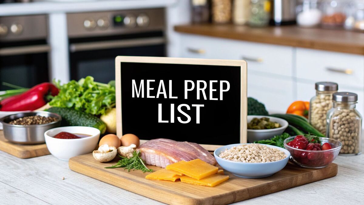 healthy meal prep grocery list