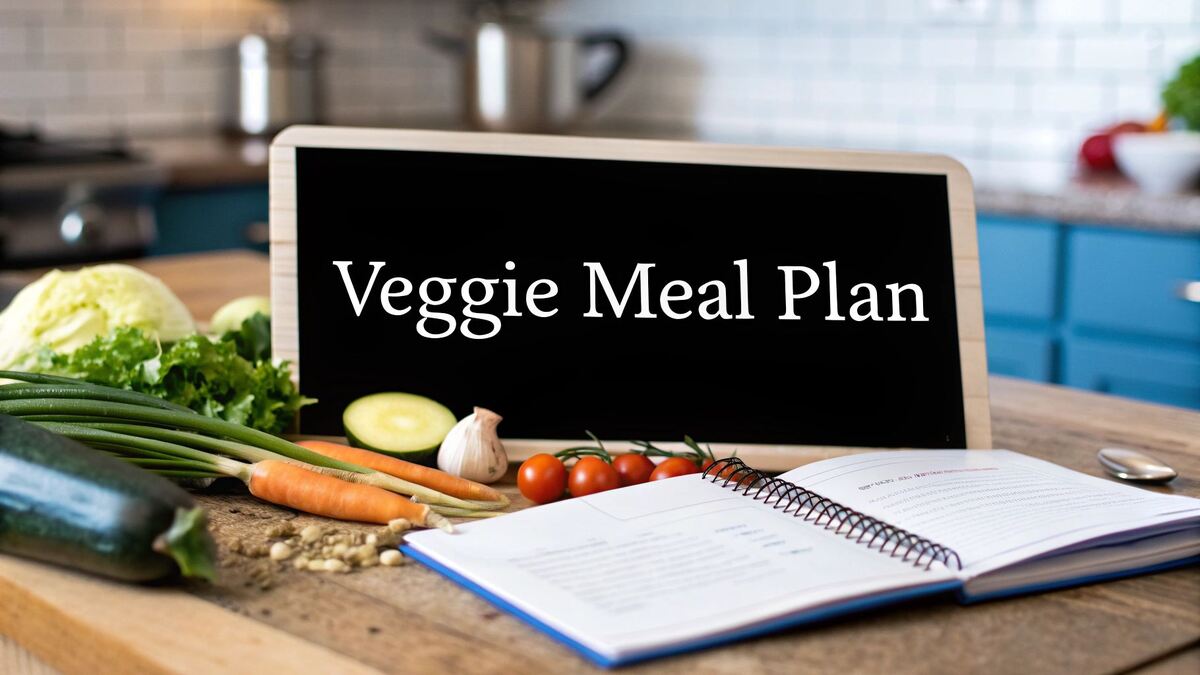vegetarian meal plan with grocery list