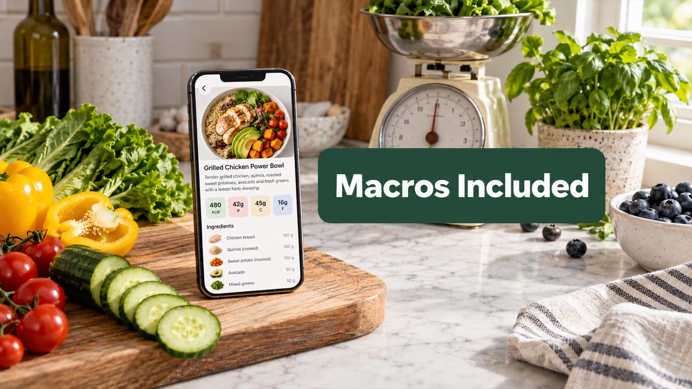 AI Meal Planner keeps calorie and macro targets when you swap a meal — unlike a ChatGPT meal plan