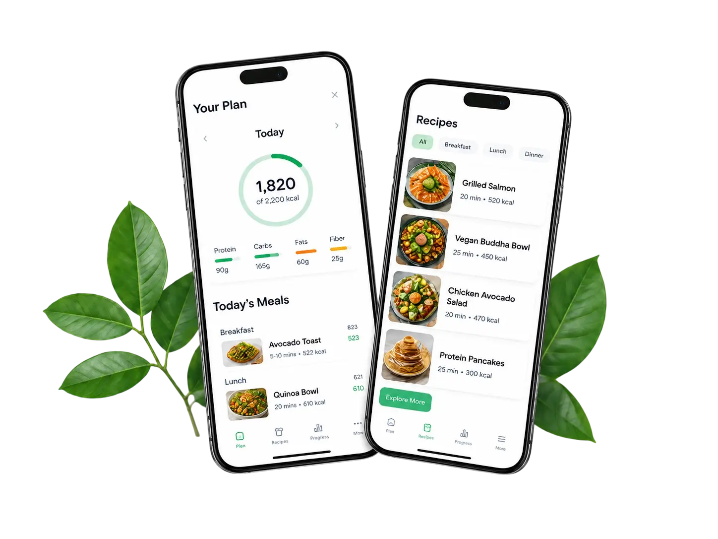 AI Meal Planner app on phone